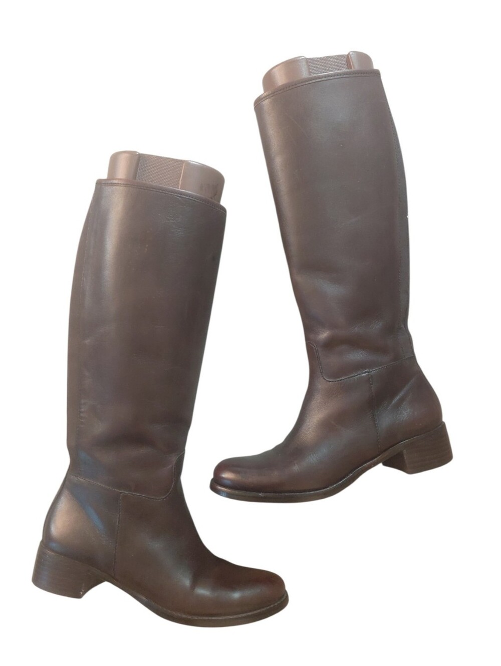 Banana Republic Dark Brown Knee High Leather Riding Boots Size 5 B